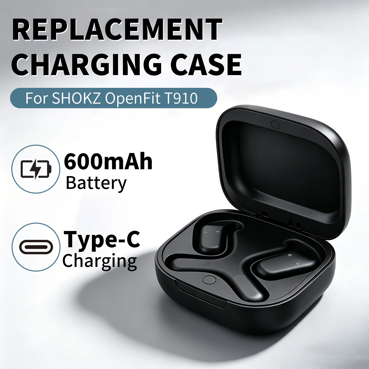 Battery Case Storage - SHOKZ OpenFit T910 Kablosuz Bluetooth Kulaklıklar